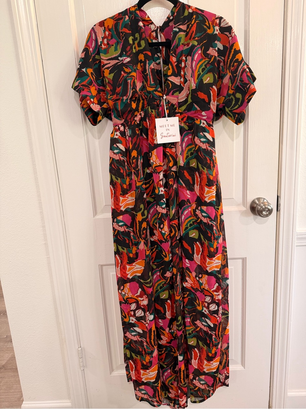 Meet Me in the Garden Floral Maxi Dress - Black Multicolor
